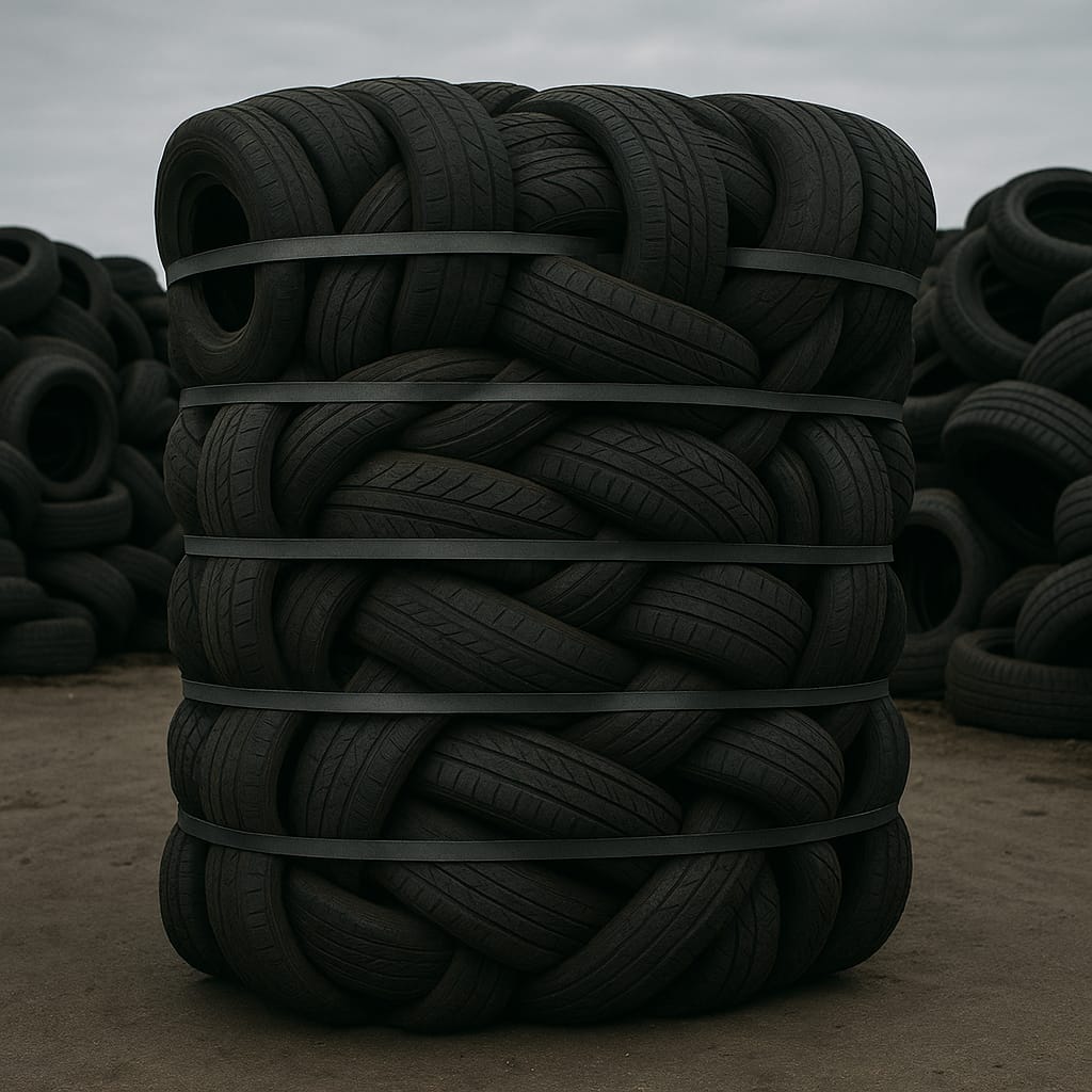 Scrap tyre bundles